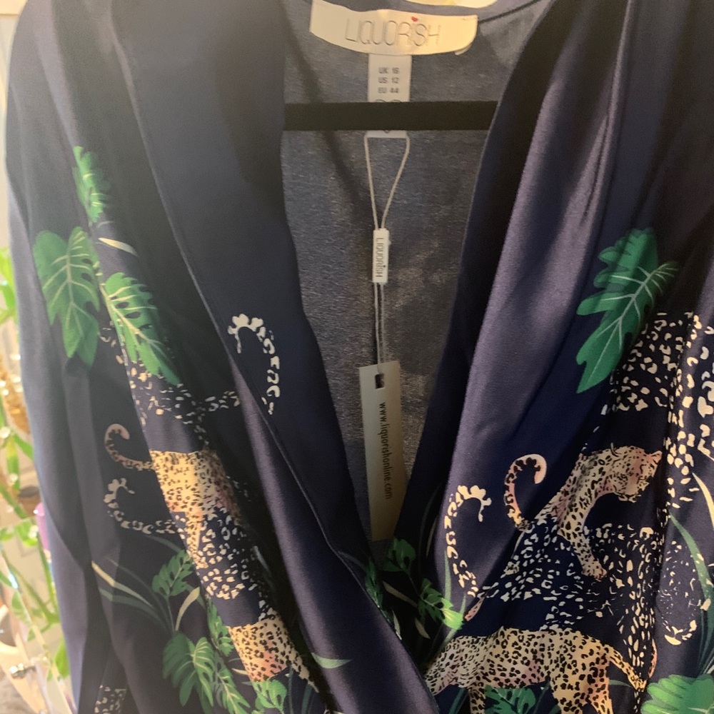 Wrap front bodysuit in prints